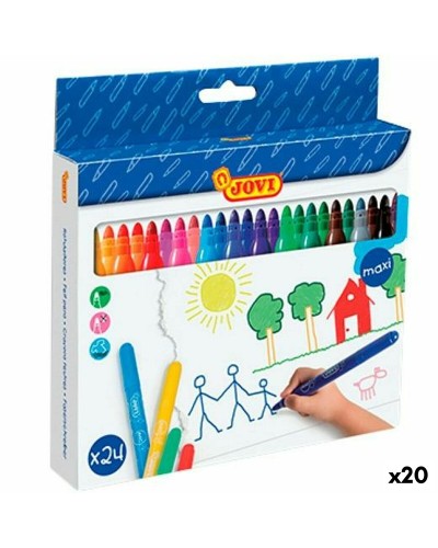 Set Viltstiften Jovi Maxi Multicolour 24 Onderdelen (20 Stuks)