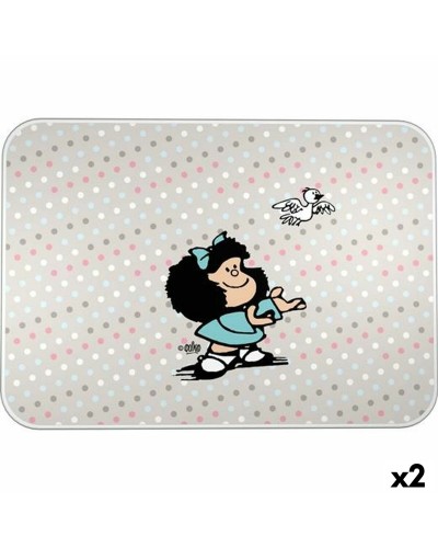 Beschermingskleedje Mafalda BIRD Multicolour PVC 47 x 33 cm Desktop (2 Stuks)
