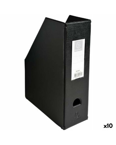 Tijdschriftenrek Exacompta Zwart A4 PVC (10 Stuks)
