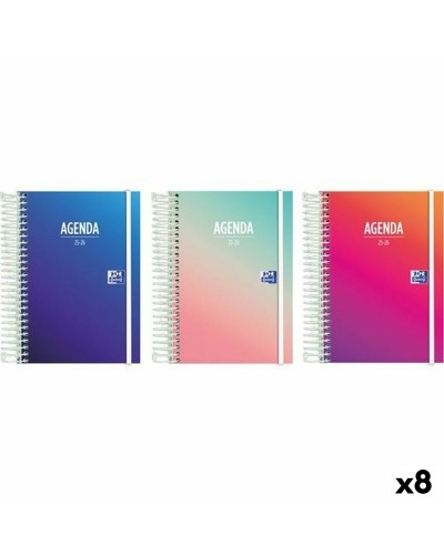 Agenda Oxford 1/8 12 x 18 cm 2025-2026 (8 Unités)