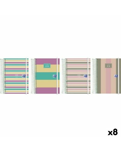 Agenda Oxford COLOR BLOCK 1/8 12 x 18 cm 2025-2026 (8 Stuks)