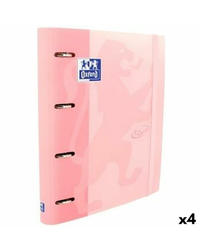 Carpeta de anillas Oxford TOUCH Rosa A4+ (4 Unidades)