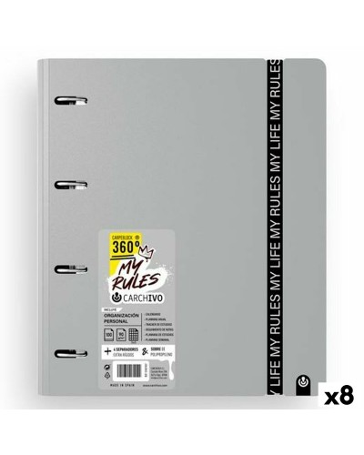 Ringbuch Carchivo CARPEBLOCK 360 MY RULES Grau A4 (8 Stück)