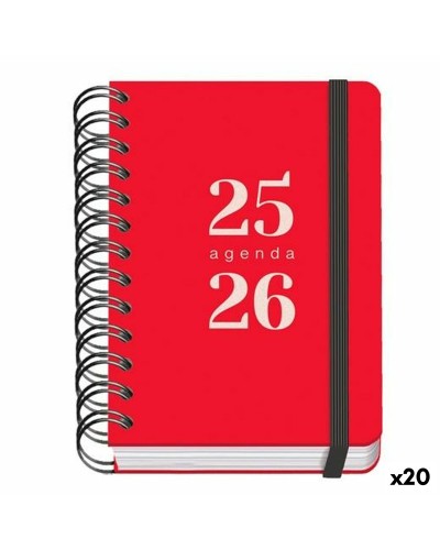 Diary DOHE GRAMMAR Red A6 120 x 170 mm 2025-2026 (20 Units)