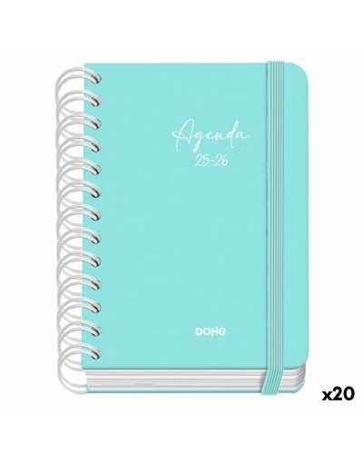 Agenda DOHE SERENITY WIRE´O Vert A6 120 x 170 mm 2025-2026 (20 Unités)