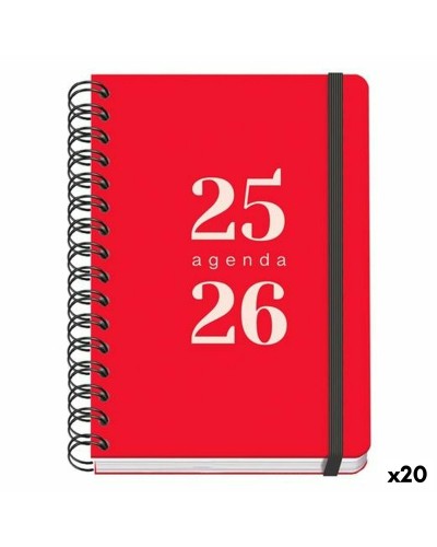 Dagbok DOHE GRAMMAR Röd A5 150 x 210 mm 2025-2026 (20 antal)