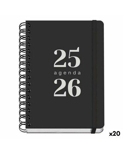 Agenda DOHE GRAMMAR Negro A5 150 x 210 mm (20 Unidades)