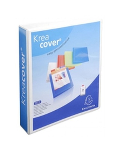 Reliure à anneaux Exacompta KREACOVER Blanc A4+ (10 Unités)