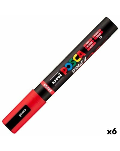 Marker BRUSH POSCA PC-5BR Rot (6 Stück)