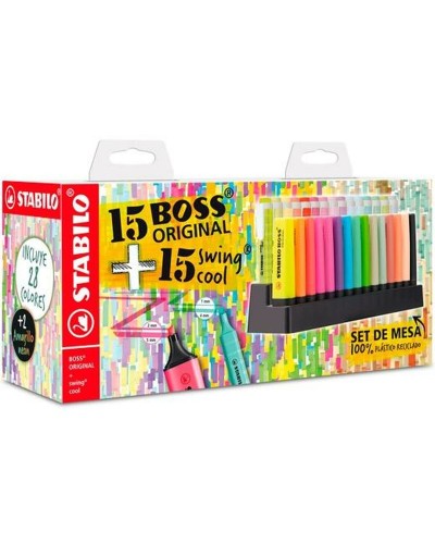 Set di Evidenziatori Stabilo BOSS ORIGINAL Multicolore 30 Pezzi