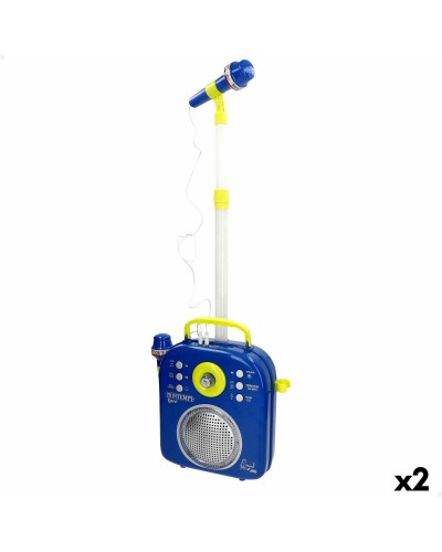 Lautsprecher mit Karaoke Mikrofon Bontempi 2 Stück