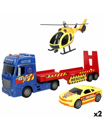 Camion Porta-veicoli Speed & Go 55 x 17 x 12 cm (2 Unità)