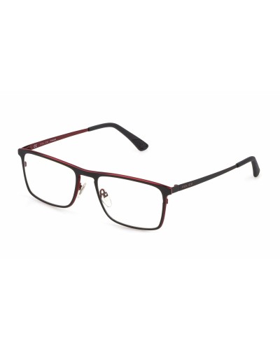 Police VPLB59 Men's Red Glasses - 54mm Frame Modern Design

