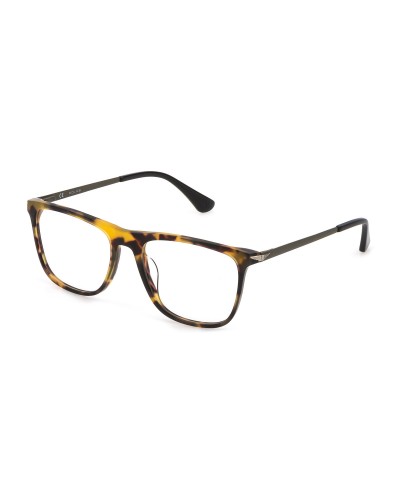 Police VPLD05 : Monture de Lunettes Homme Vert 55mm - Style & Confort
