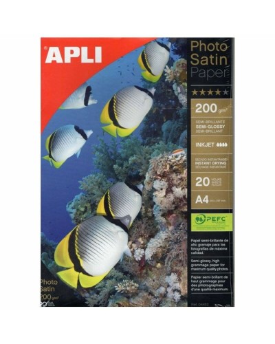Papel Fotográfico Brillante Apli 04453 A4 20 Hojas (20 Unidades)