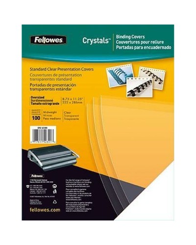 Portadas de encuadernación Fellowes 5375901 Transparente A4 100 Piezas (100 Unidades)