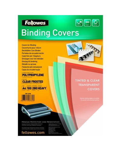 Couvertures de reliure Fellowes Futura Transparent A4 Plastique (100 Unités)