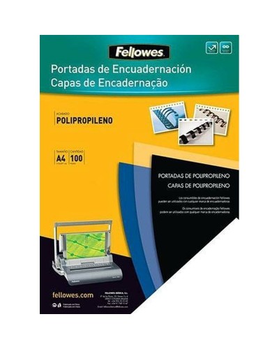 Binding covers Fellowes Futura Black A4 Plastic Binding (100 Units)