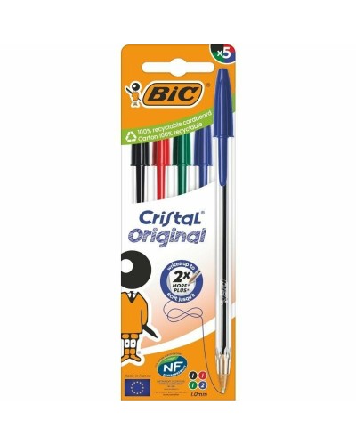 Set di Penne Bic Cristal Original 516346 Multicolore (5 Unità)