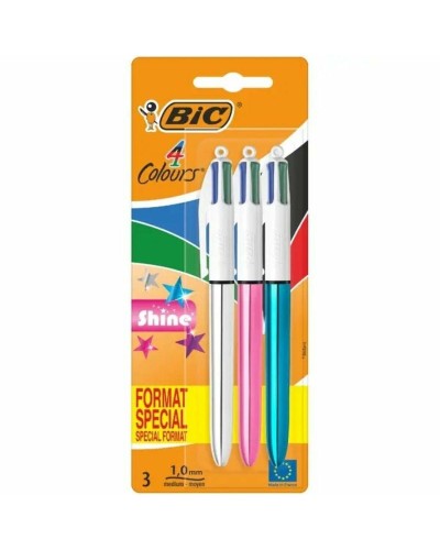 Set Balpennen Bic 4 Colors Shine 9122751