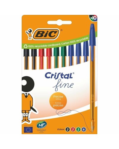 Set de Bolígrafos Bic Bic Cristal Fine 516356 Verde Multicolor