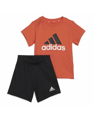Sportsoutfit voor baby Adidas I Bl Co Set Zwart Rood