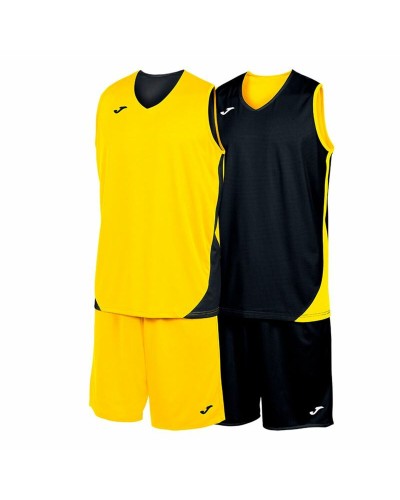 Completo Sportivo per Bambini Joma Sport Kansas Giallo Nero Multicolore 2 Pezzi