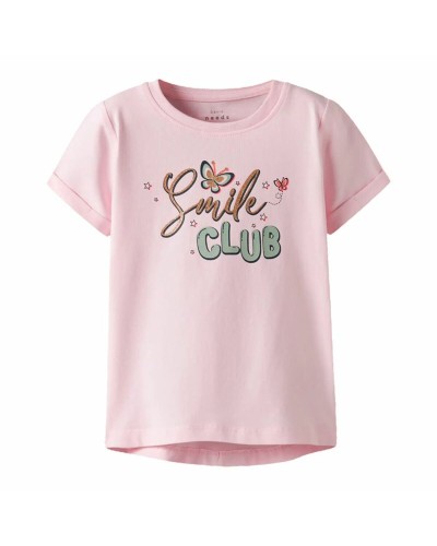 Maglia a Maniche Corte per Bambini Name It Nmfvix Rosa