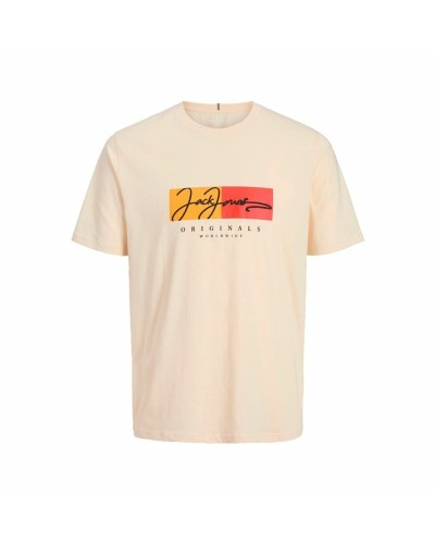 Child's Short Sleeve T-Shirt Jack & Jones Jorfrederiksberg Beige