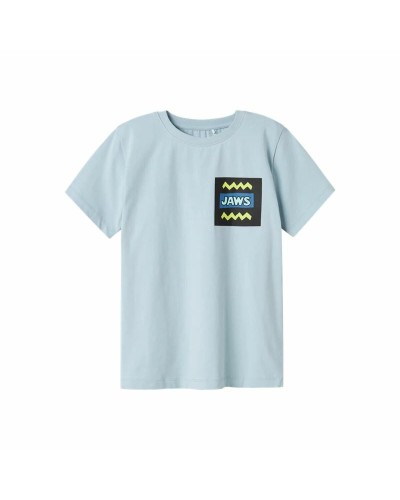 Camiseta de Manga Corta Infantil Name It Nkmmakai Jaws Nreg Box Sky