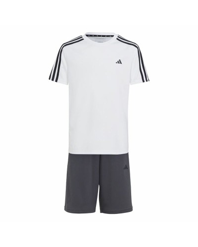 Sportoutfit voor kinderen Adidas Essentials Wit Zwart