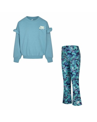 Children's Sports Outfit Nike Fresh Cut Dolman Ruffle Blue