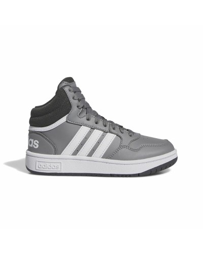 Chaussures de Sport pour Enfants Adidas Hoops 3.0 Mid Gris