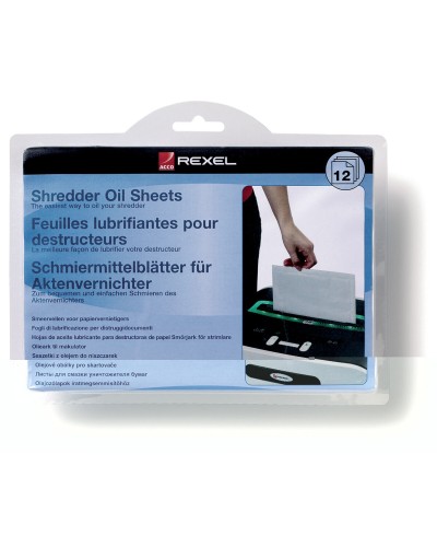 Hojas lubricante para destructora de papel Rexel Azul (12 Unidades)