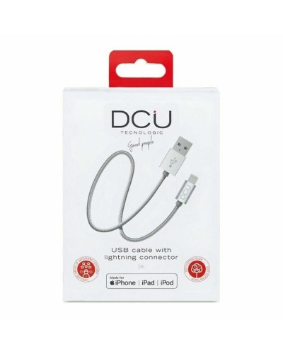 USB-oplaadkabel Lightning  iPhone DCU 34101205 Zilverkleurig 1 m