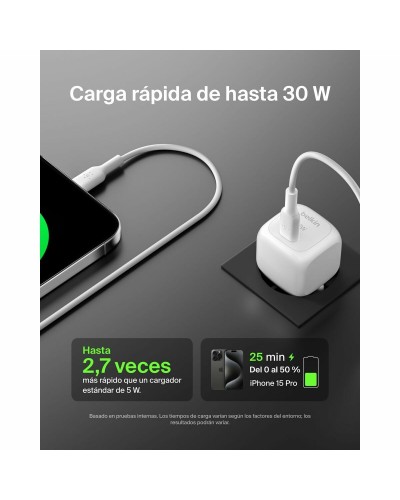 Lightning-kaapeli Belkin WCA008KQWH Valkoinen 30 W