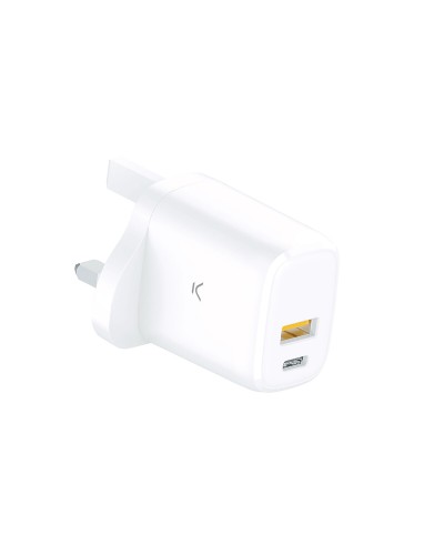 Cargador de Pared KSIX GaN Blanco 20 W