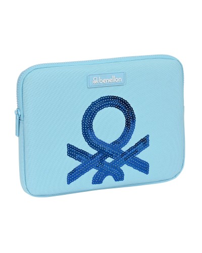 Laptop Hülle Benetton Sequins Hellblau (31 x 23 x 2 cm)