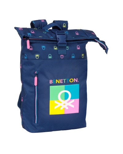 Mochila para Portátil Benetton Cool Azul marino 28 x 42 x 13 cm
