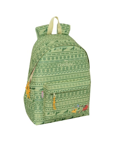 Laptop Backpack Mufasa Green Beige 31 x 43 x 13 cm