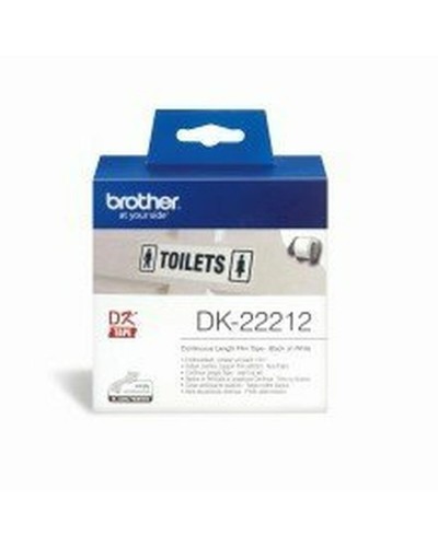 Continu film tape Brother DK22212 Zwart/Wit Wit