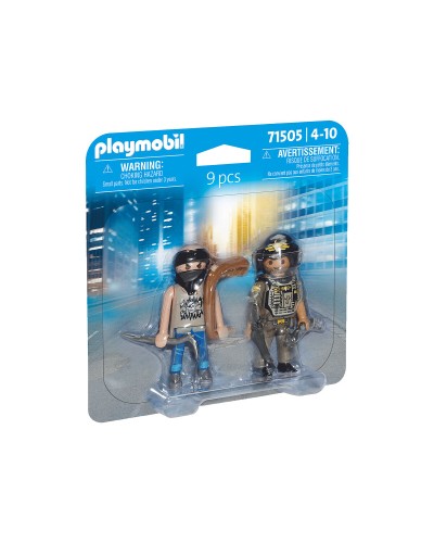 Playset Playmobil 71505 Poliisi Rosvo 9 Kappaletta