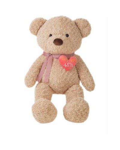 Ours en Peluche Géant Old Cœur 115cm - Doux et Câlin
