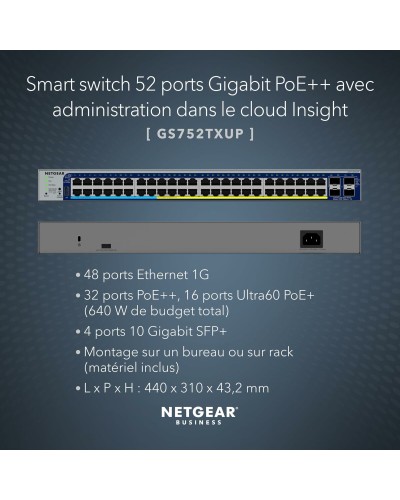 Switch Netgear GS752TXUP-300EUS