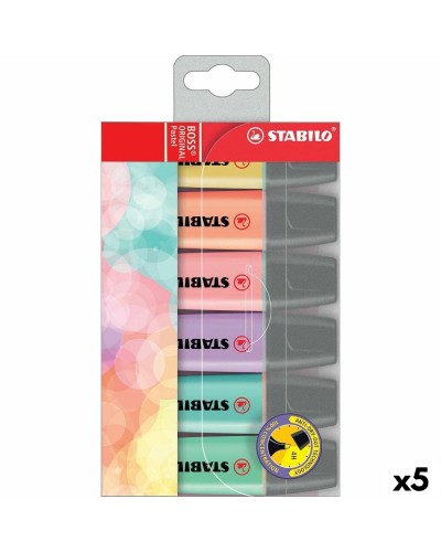Fluorescerende Markeerstift Set Stabilo Boss Multicolour (5 Stuks)
