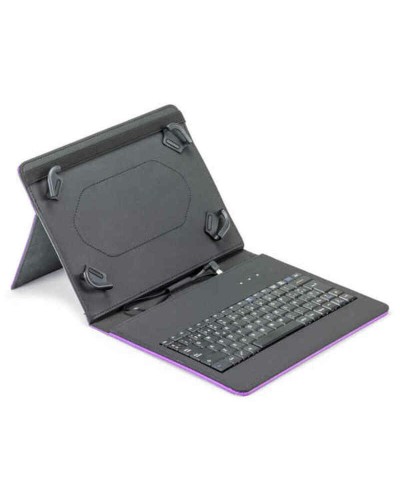 Bluetooth-Tastatur für Tablet Maillon Technologique MTKEYUSBPR2 9.7"-10.2" Schwarz Qwerty Spanisch Purpur Spanisch