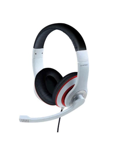Headphones with Microphone GEMBIRD MHS-03-WTRDBK White