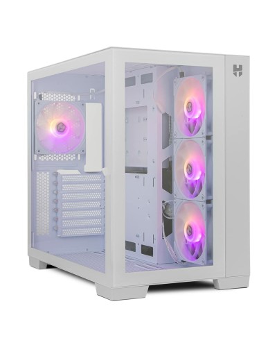 Boîtier ATX semi-tour Nox-Xtreme NXHUMMERASTRAWH Blanc LED RGB