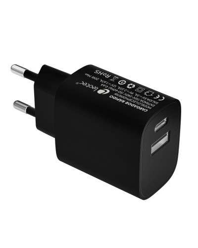 Caricabatterie da Parete LEOTEC PD Nero 20 W