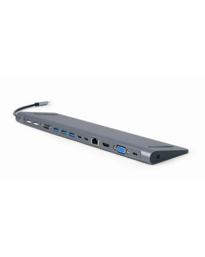 USB Hub GEMBIRD A-CM-COMBO9-01 Grey